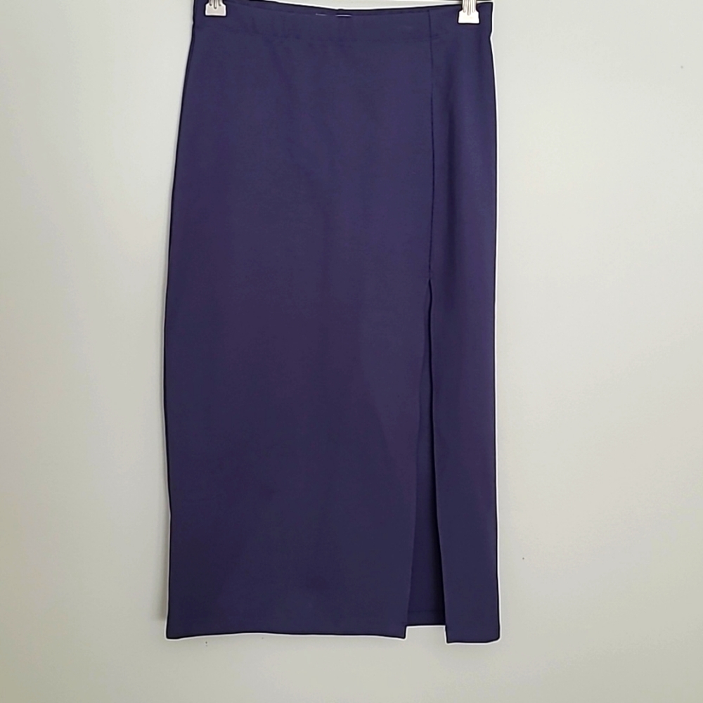 Babaton Aritzia Midi Skirt Sexy Slit Sz6 Elastic Waist